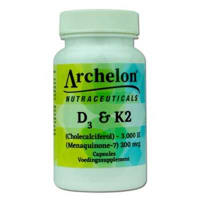 Vitamine D3 - 3.000 IE - 75 mcg & (Menaquinone-7) 200 mcg